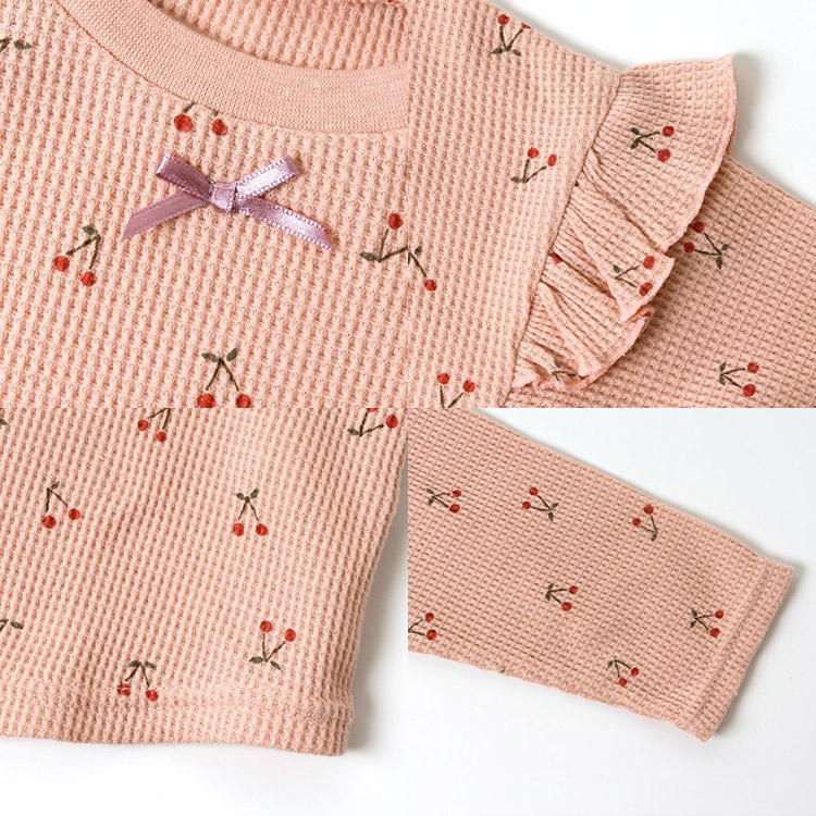 子供服 かぶり総柄パジャマ（さくらんぼ柄） / Ampersand 
