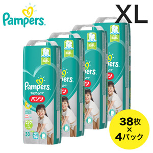 【ケース販売】パンパース さらさらケア(パンツ) スーパージャンボ ビッグサイズ 38枚×4パック