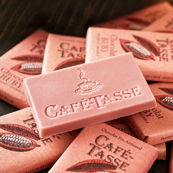カフェタッセ CAFE TASSE ルビーチョコ ミニタブレット 12枚 チョコレート (のし・包装・メッセージカード利用不可) / C-22【JM】| 『内祝い』『出産内祝い』