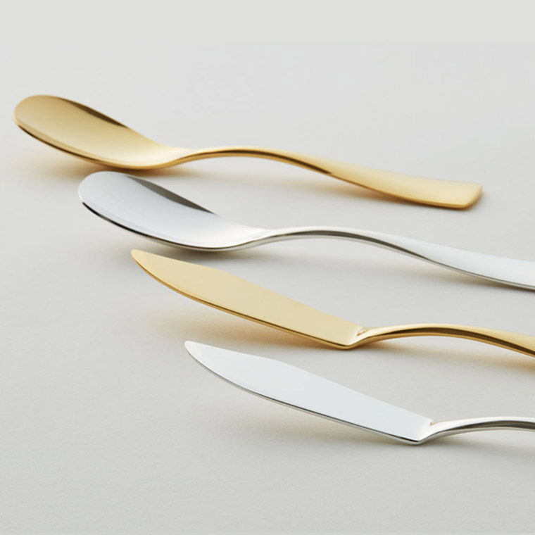 COPPER the cutlery アイスクリームスプーン・バターナイフ 2本セットミラー仕上げ 送料無料 カパーザカトラリー