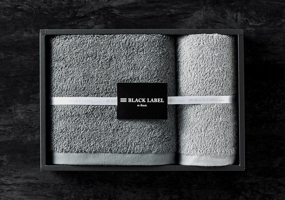 BLACK LABEL BY hiorie ブラックレーベル バイ ヒオリエ バス・フェイスタオルセット（BL40）| 『内祝い』『出産内祝い』