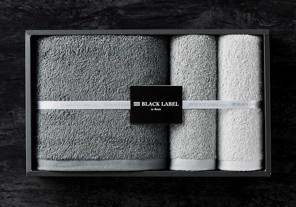 BLACK LABEL BY hiorie ブラックレーベル バイ ヒオリエ バス・フェイスタオルセット（BL50）| 『内祝い』『出産内祝い』